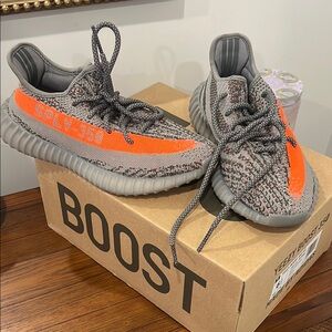 Adidas Kids Yeezy Boost 350 V2 - Gray and Orange